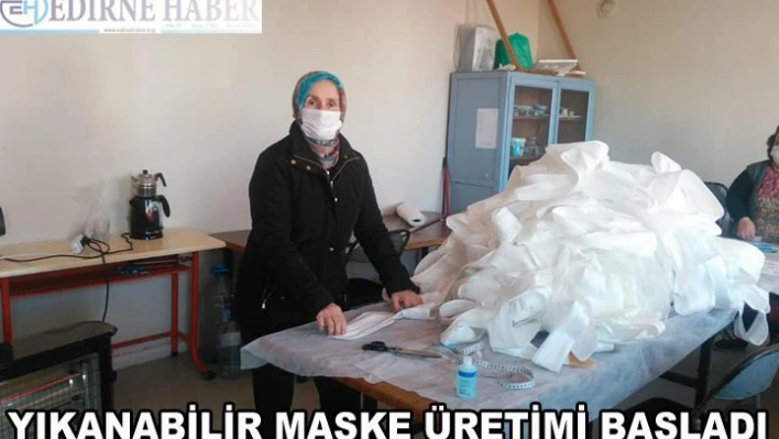 Yıkanabilir maske üretimi başladı