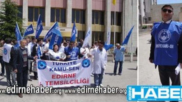 Kamu-Sen üyeleri protesto etti