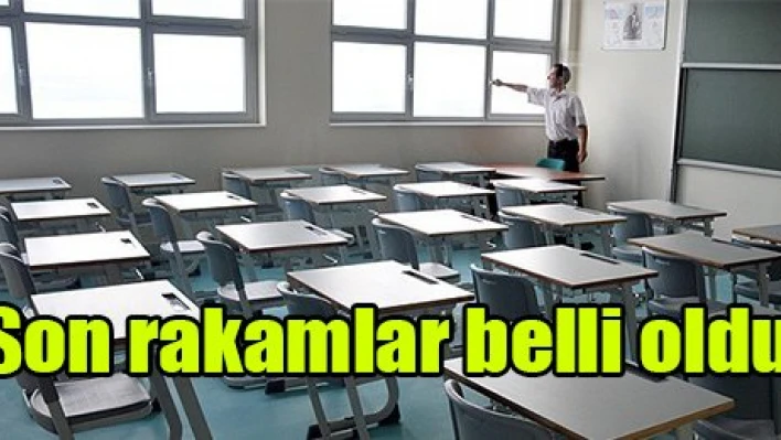 Son rakamlar belli oldu