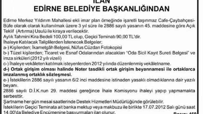 Edirne Belediye Başkanlığı