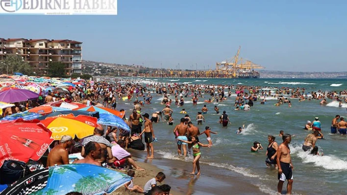 Tekirdağ'da plajlarda yoğunluk