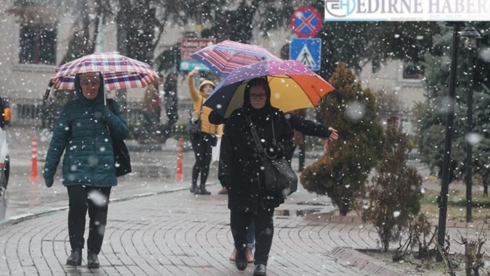 Kırklareli'nde kar yağışı