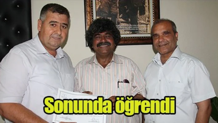 Sonunda öğrendi