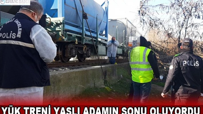 Yaşlı adama tren çarptı