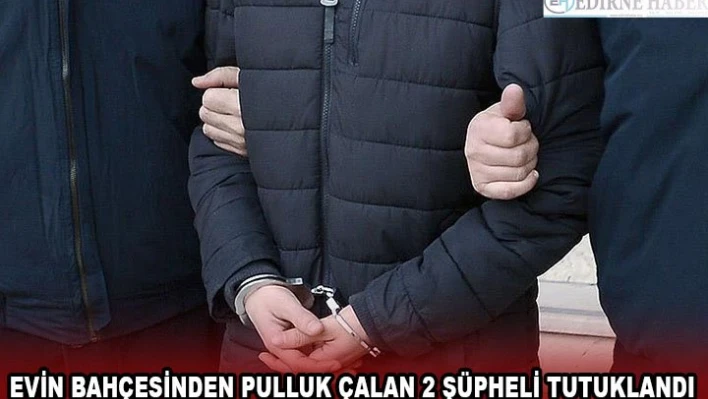Evin bahçesinden pulluk çalan 2 şüpheli tutuklandı
