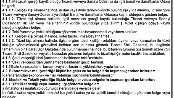 Rögar Kapağı ve Yağmur Suyu Izgarası mal alımı