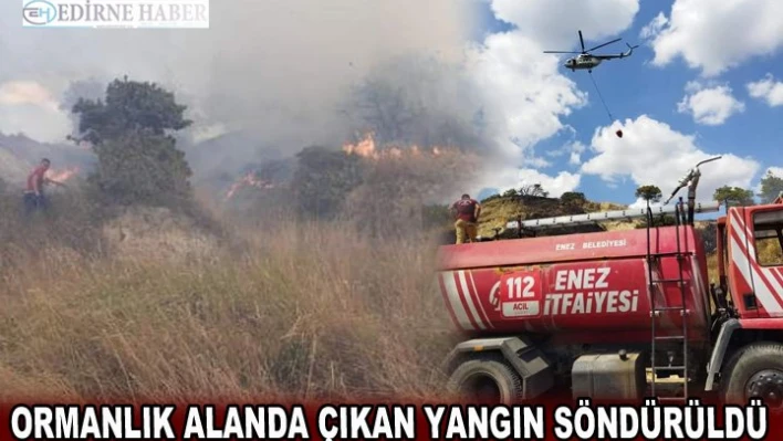 Ormanlık alanda çıkan yangın söndürüldü