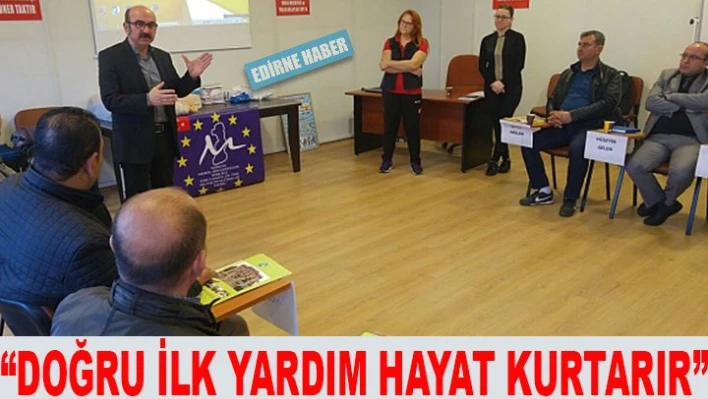 Meriç Belediyeler Birliği'ne ilk yardım eğitimi
