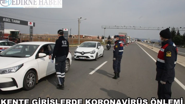 Kente girişlerde koronavirüs önlemi