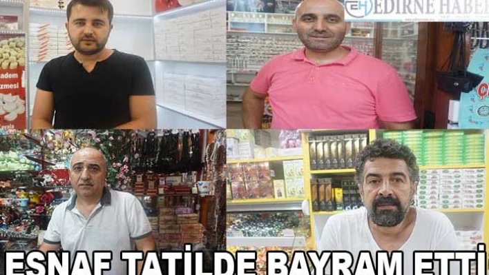 Esnaf Bayram etti