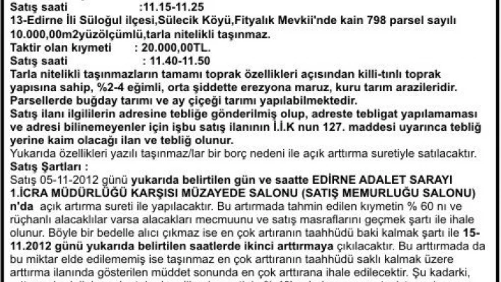 EDİRNE 2. İCRA MÜDÜRLÜĞÜ