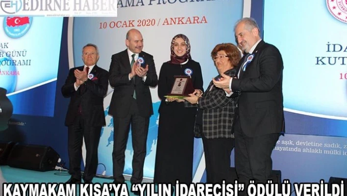 Kadınların derdini çekinmeden söylediği kadın kaymakama 'Yılın İdarecisi' ödülü