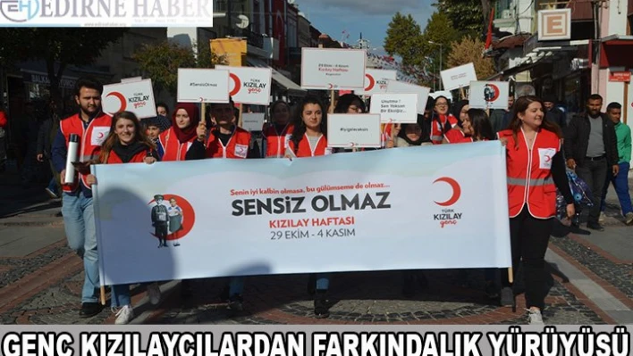 Genç Kızılaycılardan farkındalık yürüyüşü