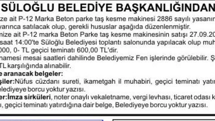 Süloğlu belediye başkanlığı