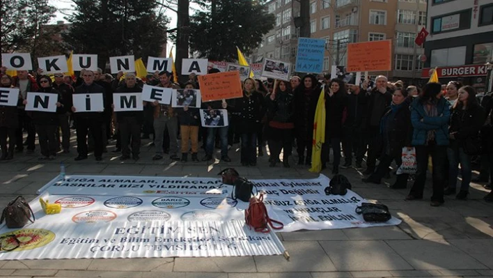 Eylem yaptılar