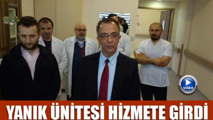 5 Yataklı Yanık Ünitesi hizmete başladı