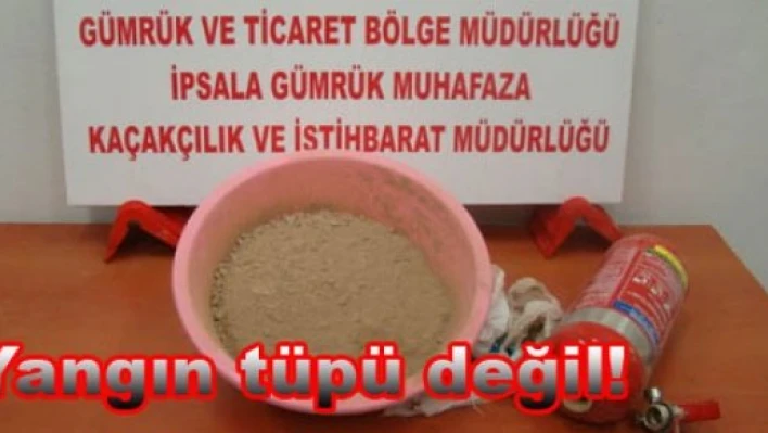 Yangın tüpünde uyuşturucu