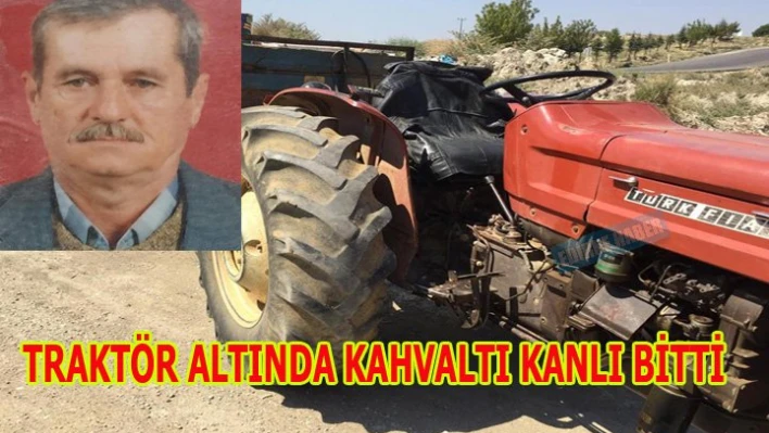 Freni boşalan traktörün altında kaldı