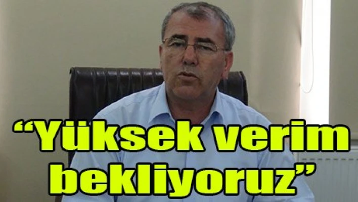 'Yüksek verim bekliyoruz'