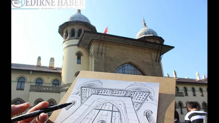 Osmanlı mirası üniversite öğrencileri çizimiyle kartpostala dönüşüyor