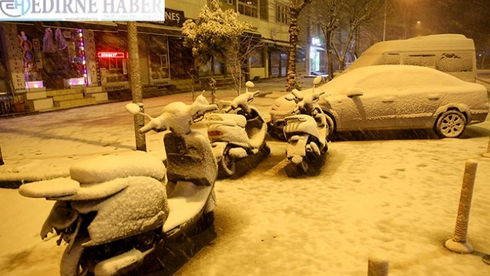 Trakya'da kar yağışı etkili oldu