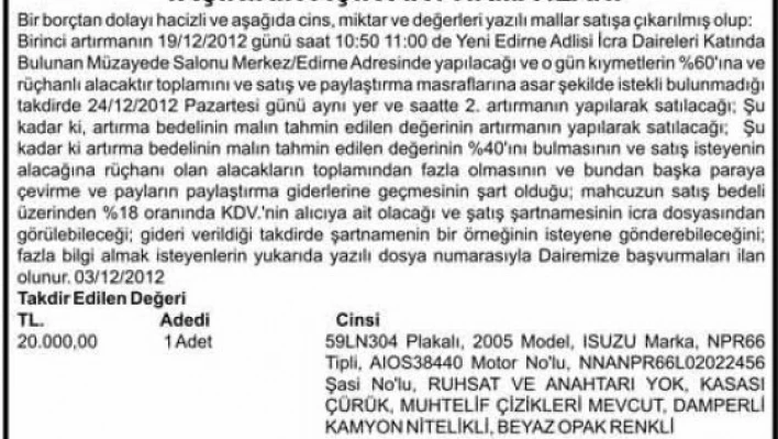 Edirne 2. İcra Dairesi