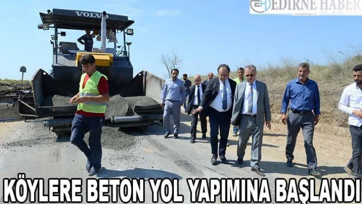 Köylere beton yol yapımına başlandı