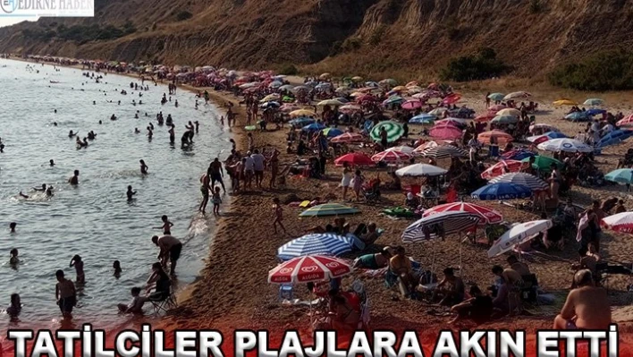 Enez'deki plajlarda tatilci yoğunluğu