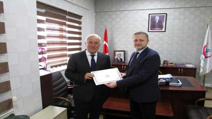Teşekkür belgesi verildi