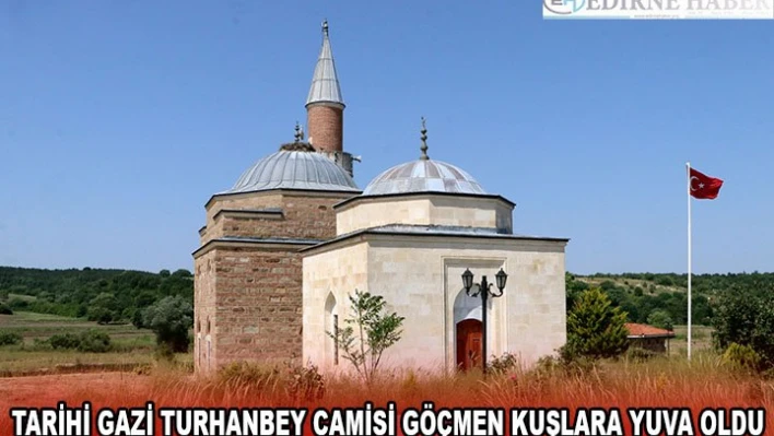 Tarihi Gazi Turhanbey Camisi göçmen kuşlara yuva oldu