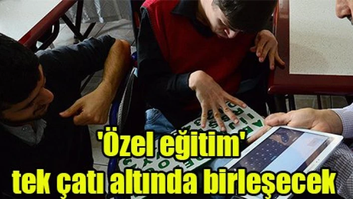 'Özel eğitim' tek çatı altında birleşecek