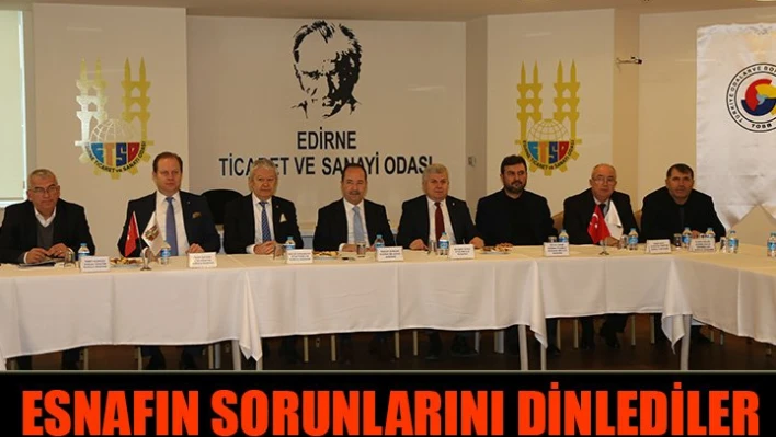 Esnafla buluştular