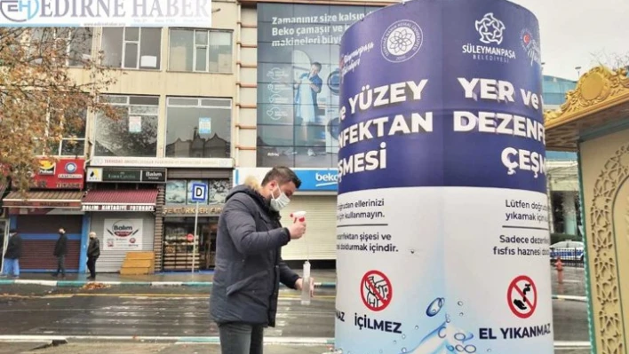  'Dezenfektan çeşmeleri' yoğun ilgi gördü