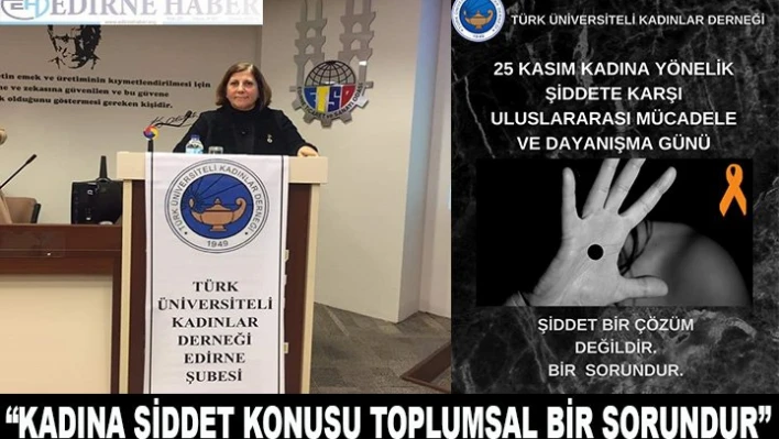 'Kadına şiddet konusu toplumsal bir sorundur'