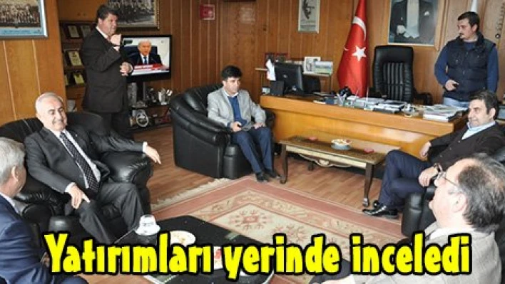 Yatırımları yerinde inceledi