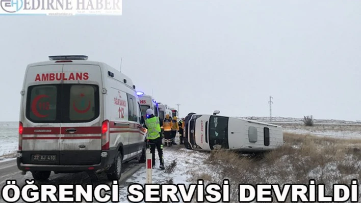Öğrenci servisi devrildi