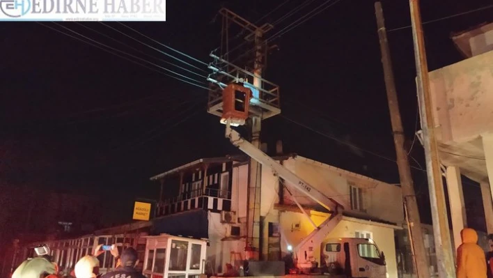 Trafoda çıkan yangın nedeniyle enerji kesintisi yaşandı