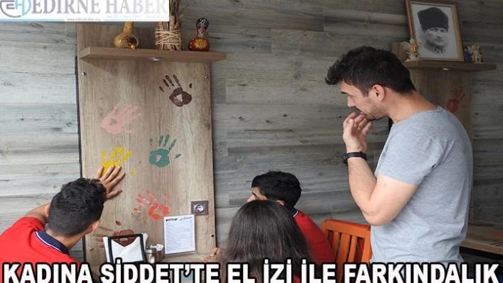 â€˜Kadına Şiddet'te el izi ile farkındalık