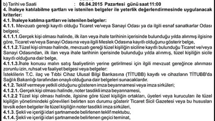 KOMPLE DİŞ ÜNİTESİ VE EKİPMANLARI SATIN ALINACAKTIR