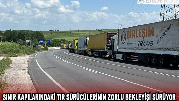 Sınır Kapılarındaki TIR sürücülerinin zorlu bekleyişi sürüyor