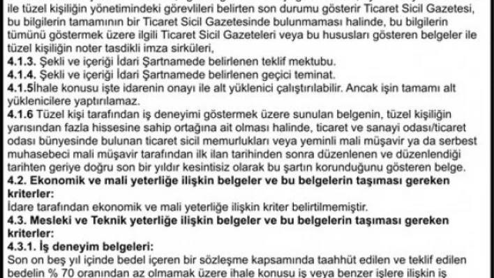 EDİRNE GENÇLİK HİZMETLERİ VE SPOR İL MÜDÜRLÜĞÜ, İHALE İLANI