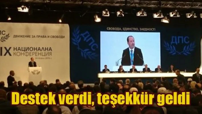 Desteğe teşekkür geldi