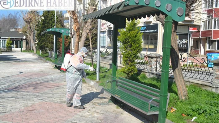 Ortak kullanım alanları dezenfekte ediliyor