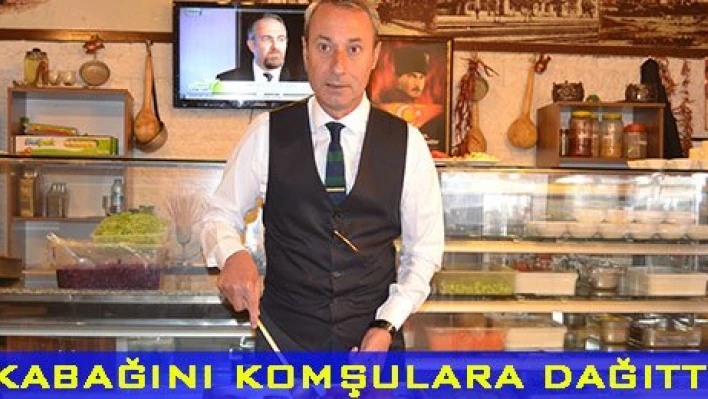 Kabağını komşulara dağıttı