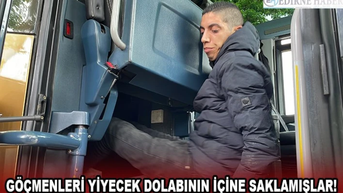 Göçmenleri yiyecek dolabının içine saklamışlar!