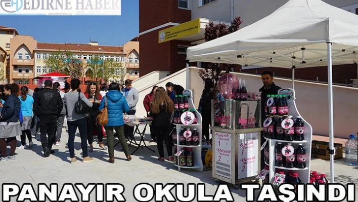 Panayır okula taşındı