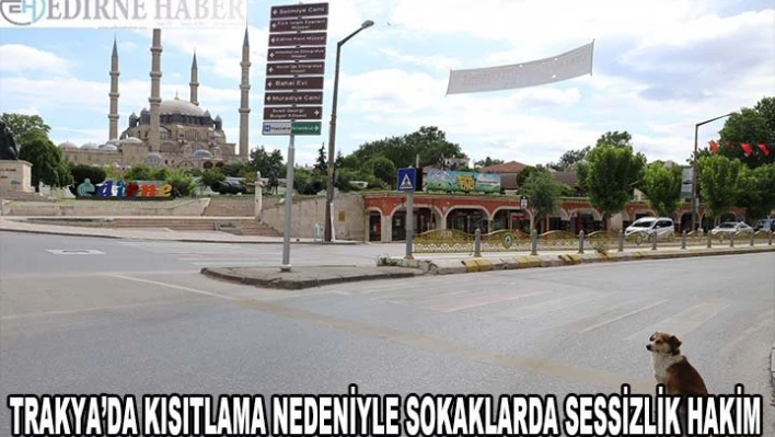 Trakya'da sokağa çıkma kısıtlaması nedeniyle sessizlik hakim