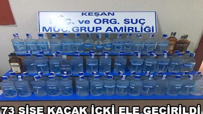 Edirne'de kaçak içki operasyonu