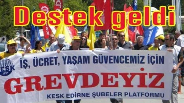 Sendikalardan destek