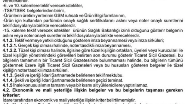 Temizlik Malzemesi alınacaktır